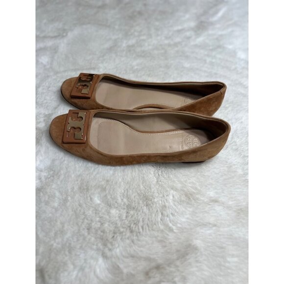 Tory Burch Cognac Brosn suede slip on shoe women size 7.5 M - Picture 9 of 11